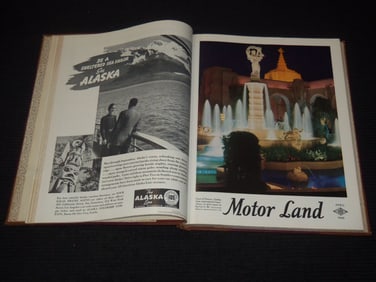 1930-1941 MOTORLAND MAGAZINE BOUND VOLUMES - 15 VOLUMES - GREAT COVERS