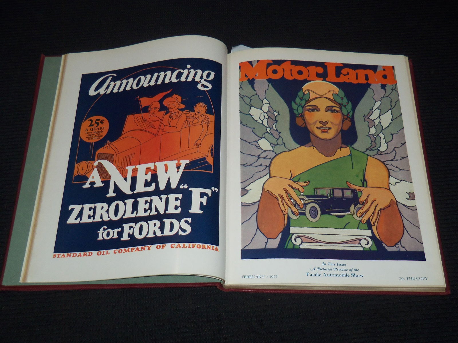 1922-1929 MOTORLAND MAGAZINE BOUND VOLUMES - 9 VOLUMES - GREAT COVERS (1 of 15)
