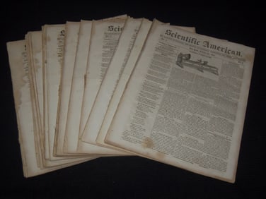 1847-1848 SCIENTIFIC AMERICAN MAGAZINE LOT OF 40 ISSUES
