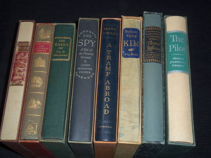 HERITAGE PRESS BOOK LOT OF 8 - HARDCOVER WITH SLIP CASES: Lot of 8 hardcover books published by Heritage Press. These come with slip cases.