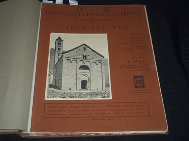1912 MONUMENTI STORICI ED ARTISTICI DEL CANTONE TICINO  - 2 VOLUMES - ITALIAN