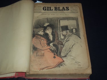 1894-1896 GIL BLAS ILLUSTRE FRENCH MAGAZINE BOUND VOLUME
