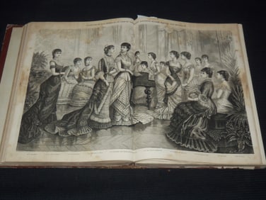 1879-1882 LA MODE ILLUSTREE FRENCH MAGAZINE BOUND VOLUME - 2 VOLUMES