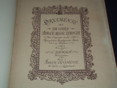 1886 ORNAMENTE DES XVIII JAHRH KUMSCH - 2 VOLUMES - SERIES 1 & 2