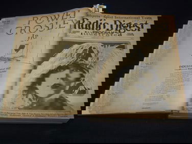 1926 JANUARY-NOVEMBER RADIO DIGEST ILLUSTRATED MAGAZINE BOUND VOLUME - BASEBALL