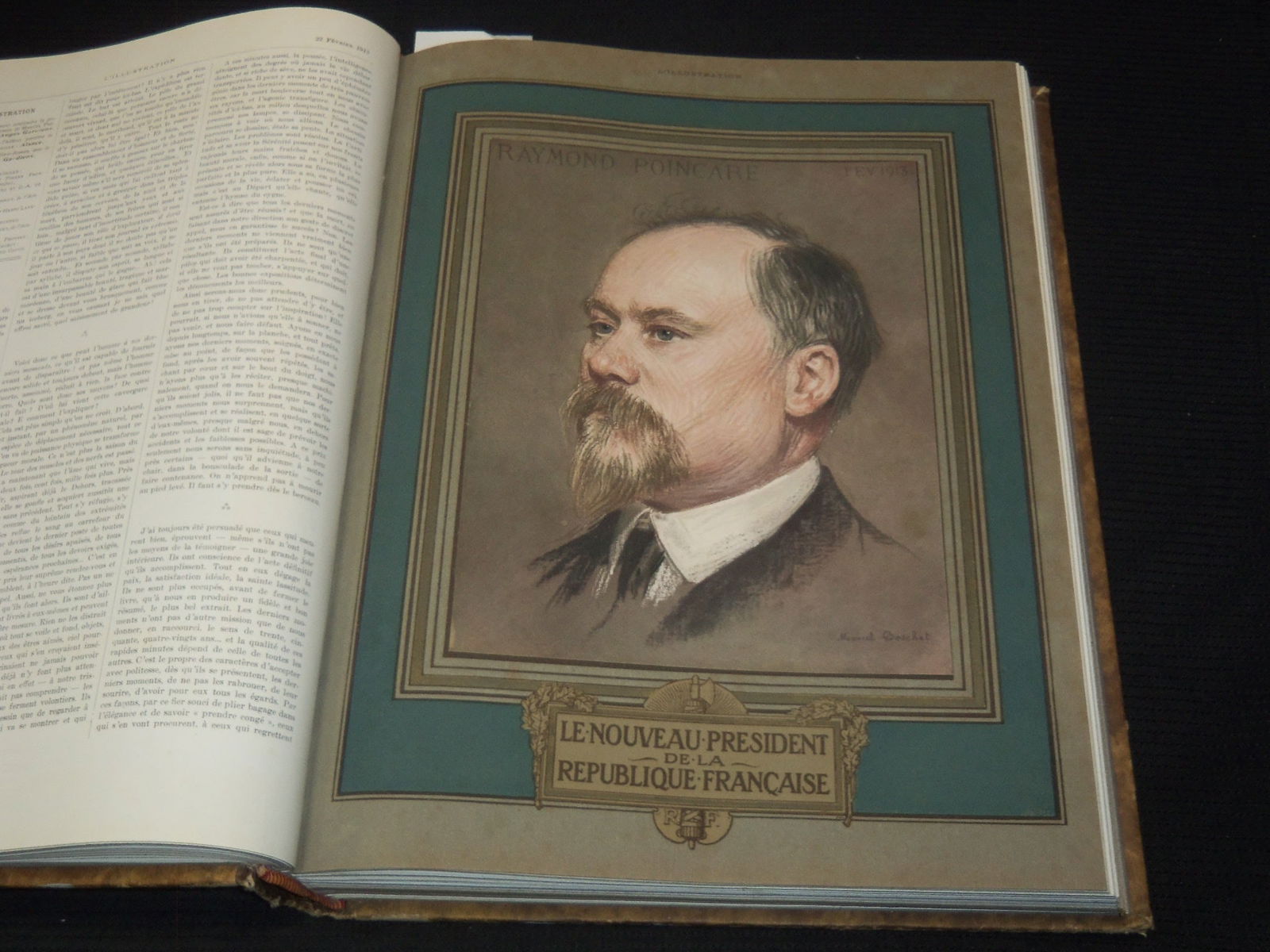 1913 L'ILLUSTRATION FRENCH MAGAZINE BOUND VOLUME SET OF 2 - FULL YEAR: This is a lot of 2 bound volumes of L'Illustration French magazine from 1913. Each volume is 6 months; January-June and July-December.