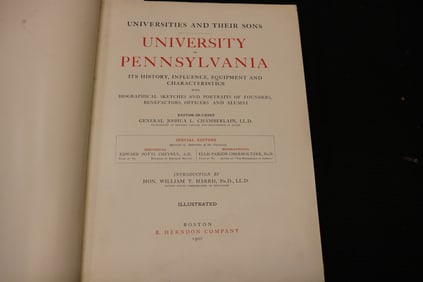 1902 UNIVERSITY OF PENNSYLVANIA HISTORY BOOK - HON. WILLIAM T. HARRIS