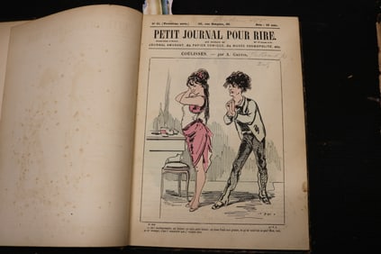 1890'S PETIT JOURNAL POUR RIRE FRENCH MAGAZINE BOUND VOLUMES - VOLUME 1 NO. 1
