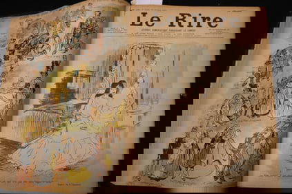 1897 JANUARY-DECEMBER LE RIRE FRENCH MAGAZINE BOUND VOLUME - VOLUME NO. 3
