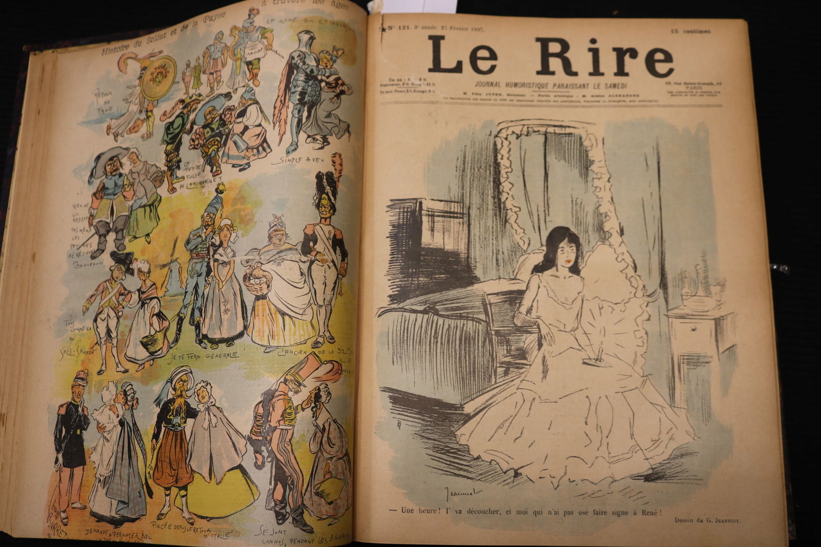 1897 JANUARY-DECEMBER LE RIRE FRENCH MAGAZINE BOUND VOLUME - VOLUME NO. 3 (1 of 13)