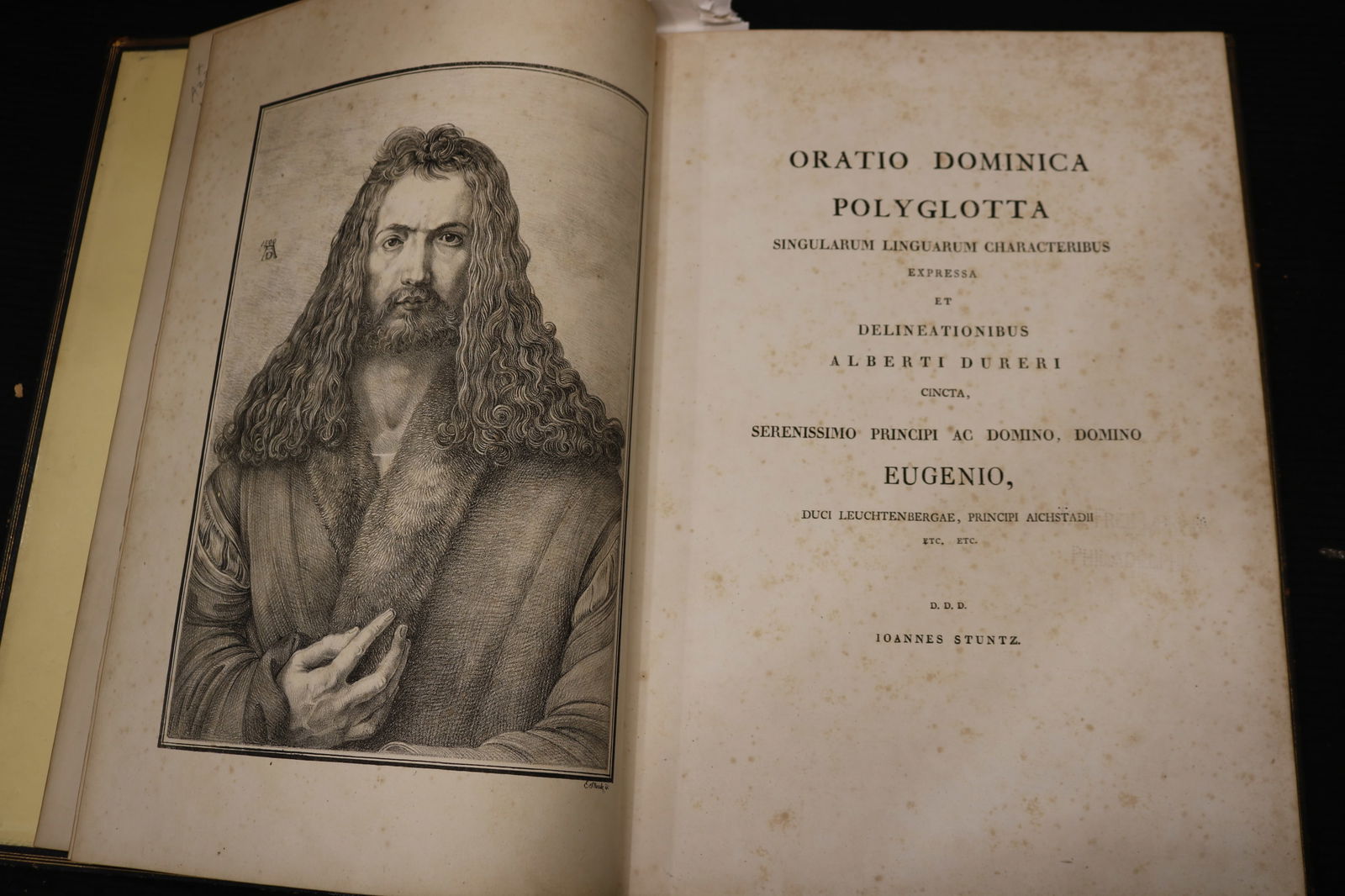 1800'S ORATIO DOMINICA POLYGLOTTA - ALBRECHT DURER - GERMAN - ART: This is a book entitled Oration Dominica Polyglotta-Albrecht Durer. Ther are 43 plates. This is an ex-library book.