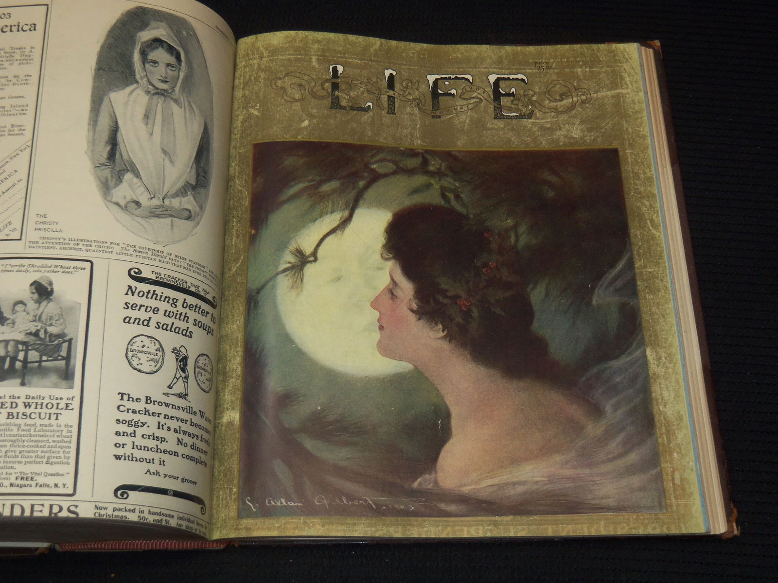 1903 JANUARY-DECEMBER LIFE MAGAZINE BOUND VOLUME - FULL YEAR - GREAT COVERS & ADS (1 of 10)