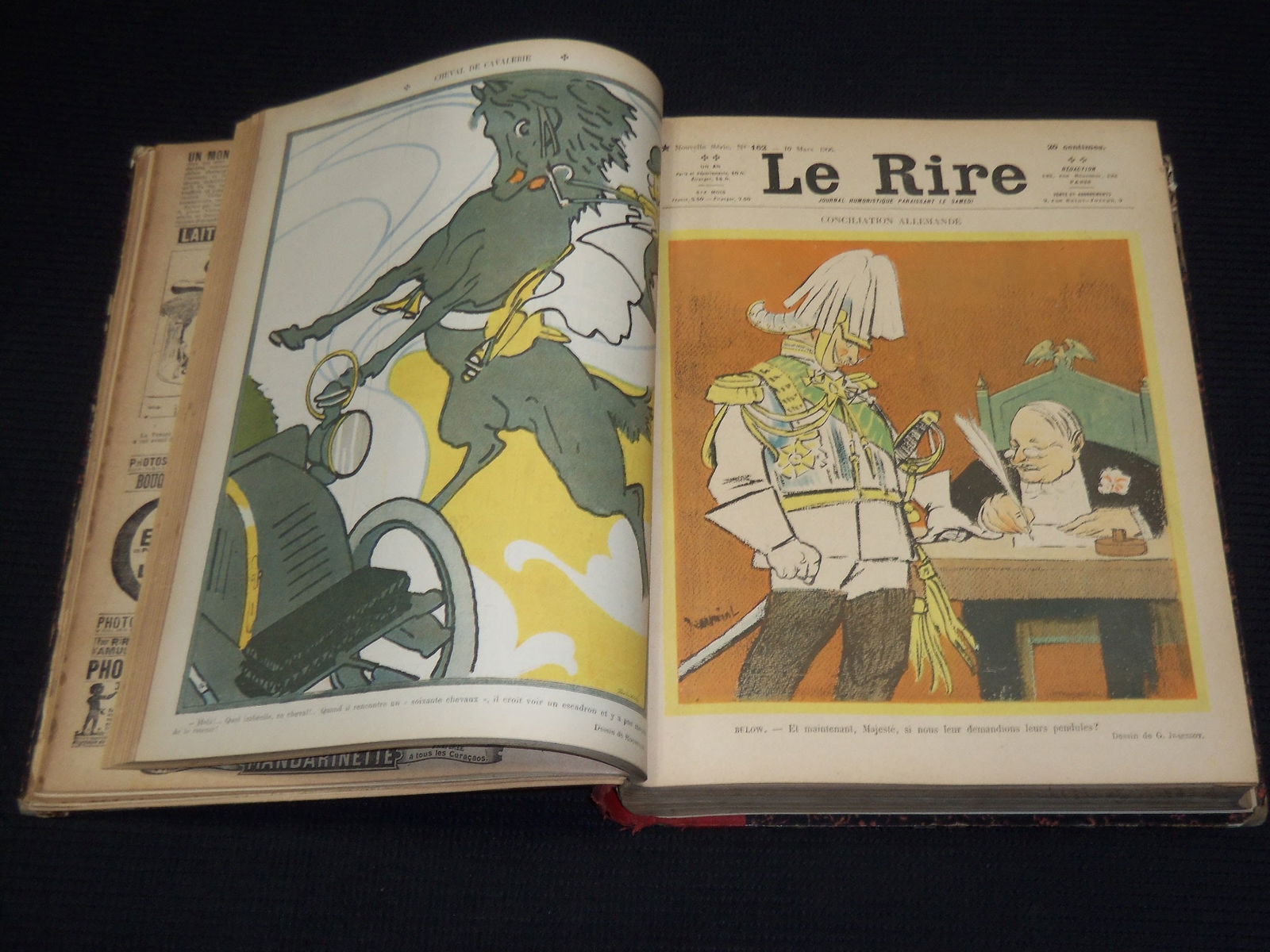 1906-1909 LE RIRE FRENCH MAGAZINE BOUND VOLUME LOT OF 4 (1 of 13)