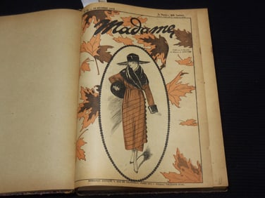 1918-1919 MADAME FRENCH MAGAZINE BOUND VOLUMES - 2 VOLUMES