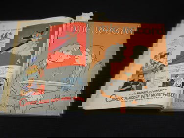 1954 THE YALE RECORD  MAGAZINE VOLUME - GREAT COVERS - CORNELL ISSUE
