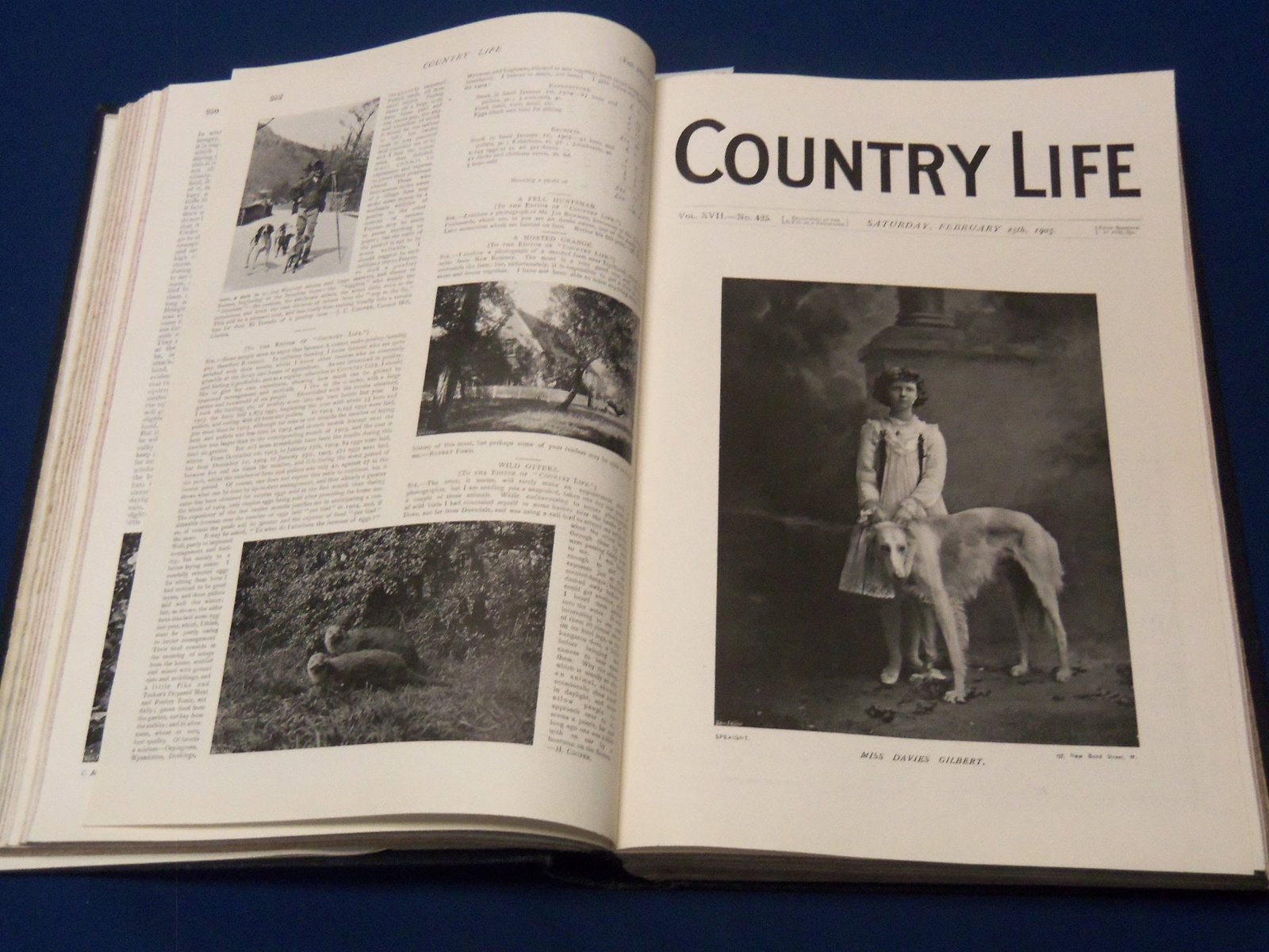 1905 JANUARY-JUNE COUNTRY LIFE MAGAZINE BOUND VOLUME - NICE PHOTOS: This is a bound volume of Country Life magazine from January-June 1905.