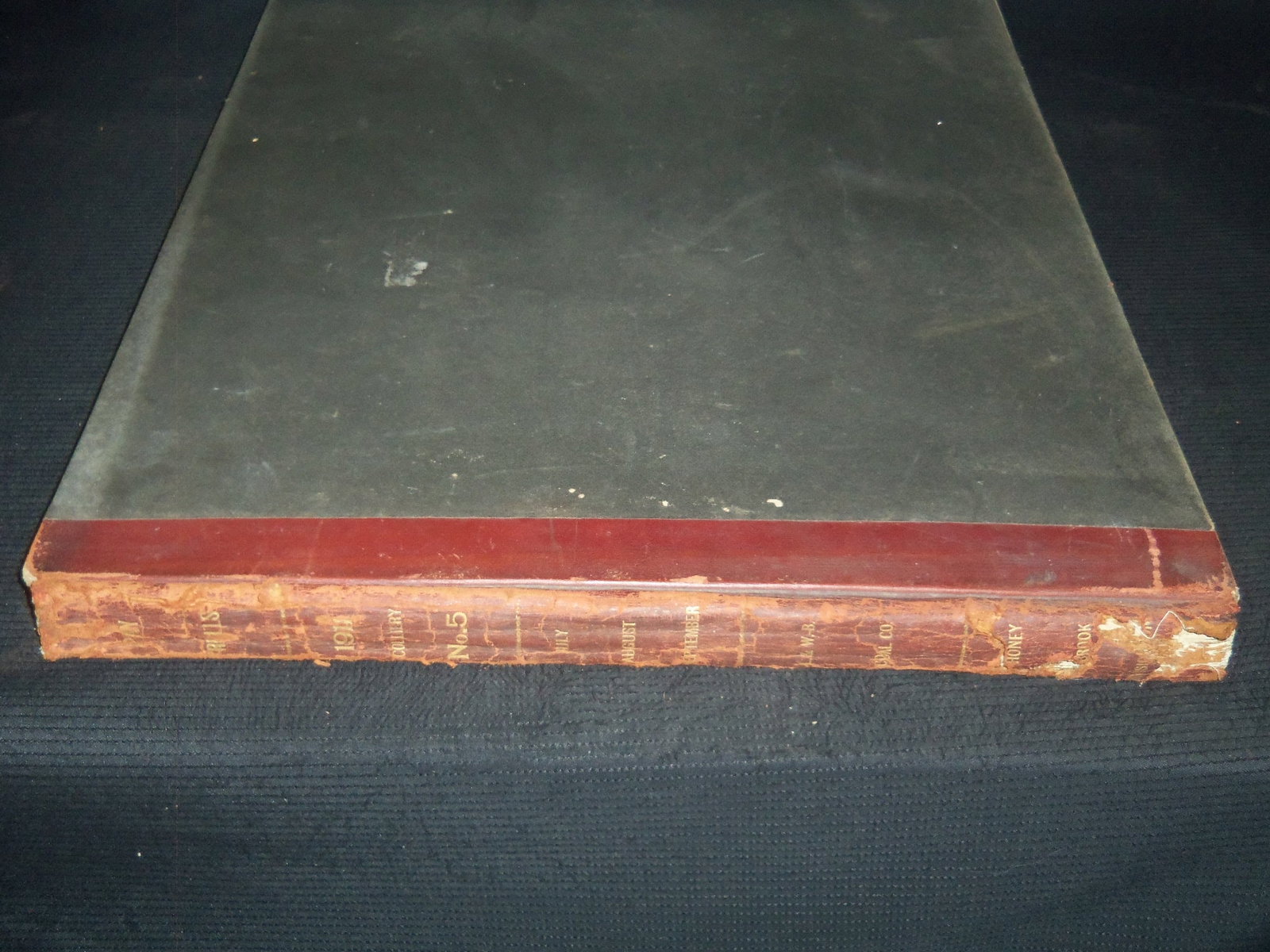 1911 LEHIGH AND WILKES -BARRE COAL COMPANY LEDGER HUGE BOOK - HONEYBROOK: An old Lehigh and Wilkes-Barre Coal Company ledger book from July-September 1911. This measures approx. 18 1/2" X 28".