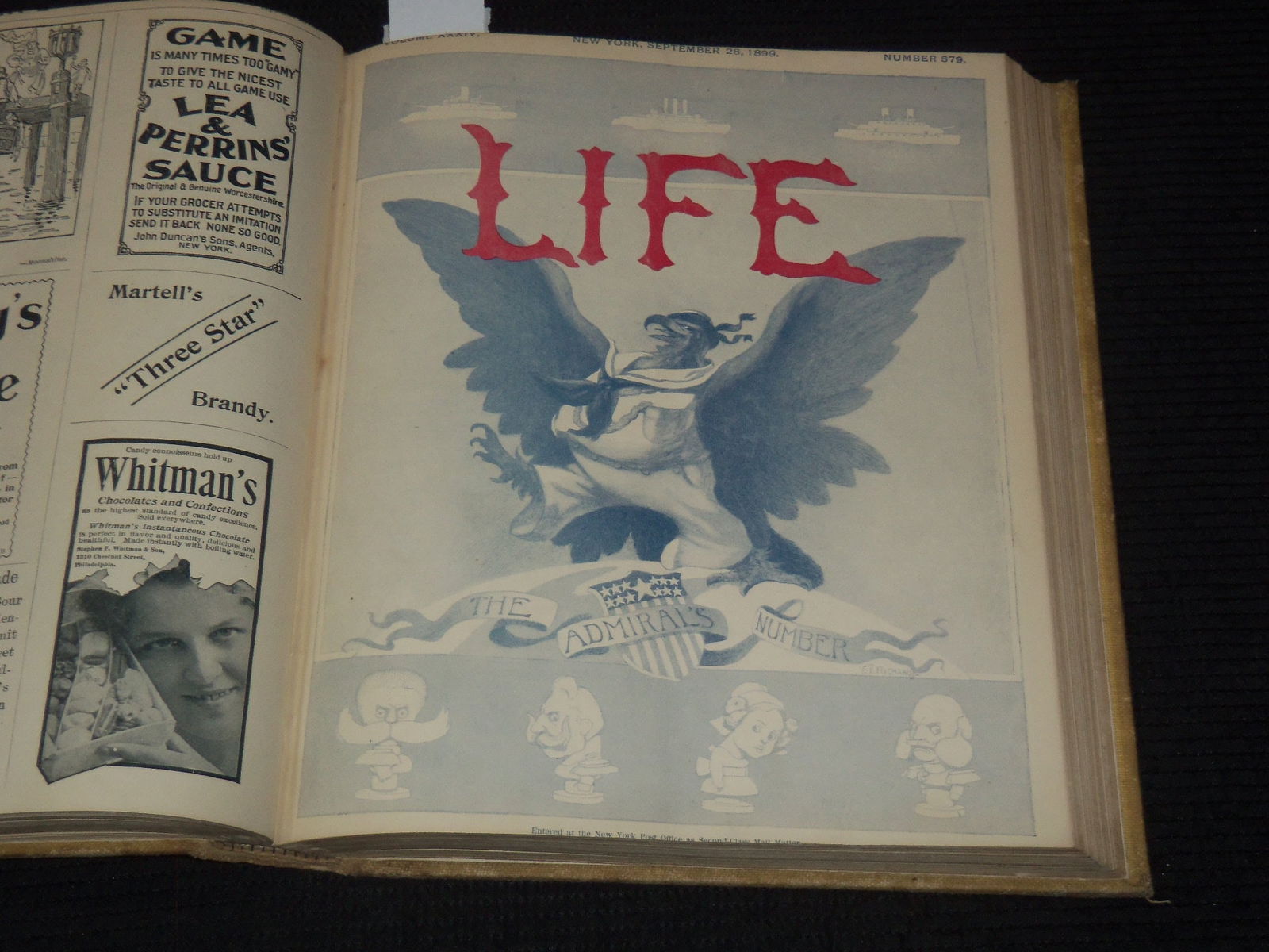 1899 JULY-DECEMBER LIFE MAGAZINE BOUND VOLUME - MAXFIELD PARRISH (1 of 9)