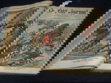 1907-1908 LE PETIT JOURNAL FRENCH MAGAZINE BOUND VOLUME