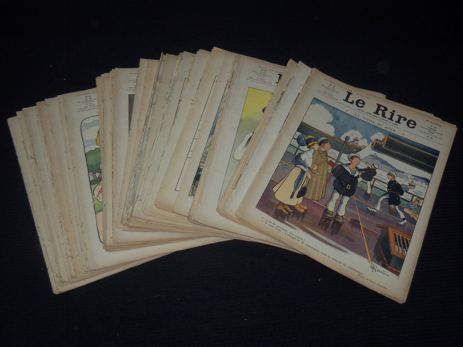 1910-1918 LE RIRE JOURNAL HUMORISTIQUE FRENCH MAGAZINE LOT - 58 PIECES (1 of 3)