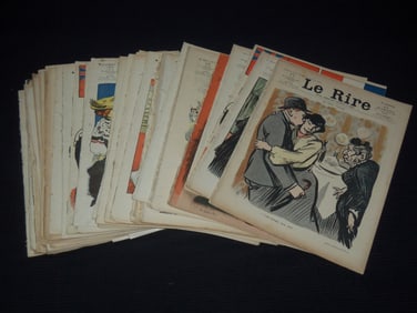 1903 LE RIRE JOURNAL HUMORISTIQUE FRENCH MAGAZINE LOT - 53 PIECES