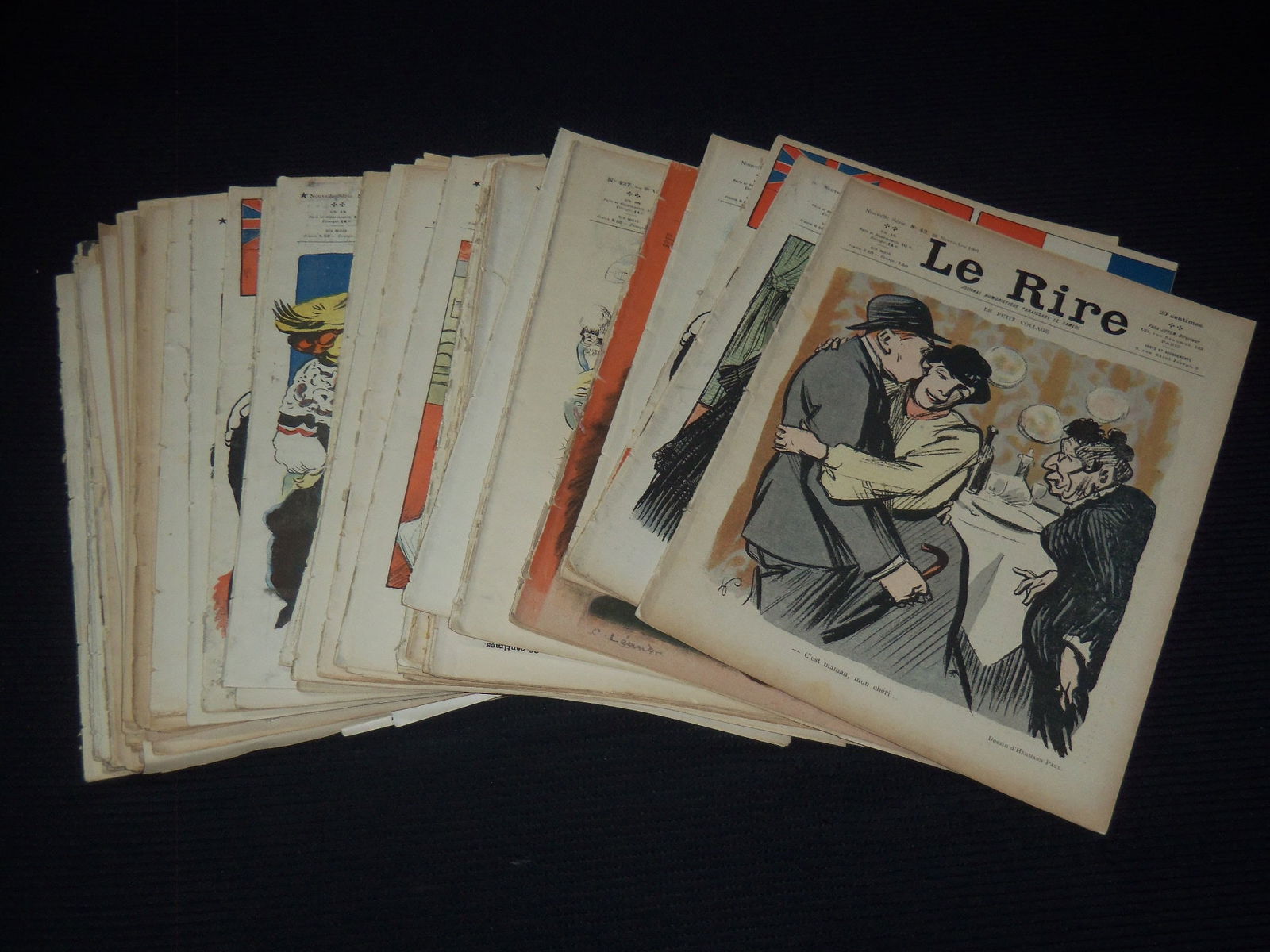1903 LE RIRE JOURNAL HUMORISTIQUE FRENCH MAGAZINE LOT - 53 PIECES (1 of 3)