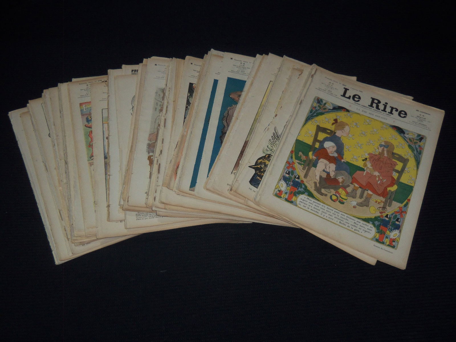 1908 LE RIRE JOURNAL HUMORISTIQUE FRENCH MAGAZINE LOT - 53 PIECES (1 of 3)