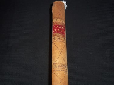 1824-1825 OLD LEDGER BOOK WITH ENTRIES - 275 PAGES