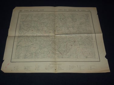 1898 CARTA DOS ARREDORES DE LISBOA 17" X 20" MAP