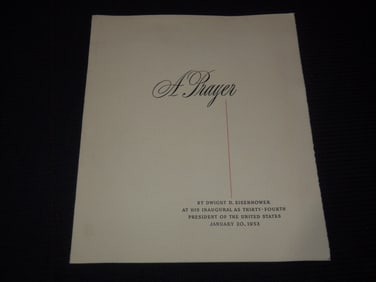 1953 JANUARY 20 A PRAYER BY DWIGHT D. EISENHOWER INAUGURAL ADDRESS