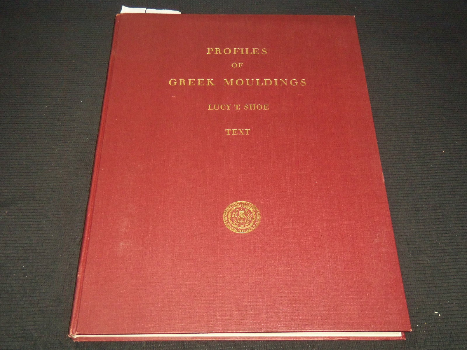 1936 PROFILES OF GREEK MOULDINGS - LUCY T. SHOE - 2 VOLUMES: A lot of 2 volumes of Profiles of Greek Mouldings by Lucy T. Shoe featuring nice plates. These are from 1936.