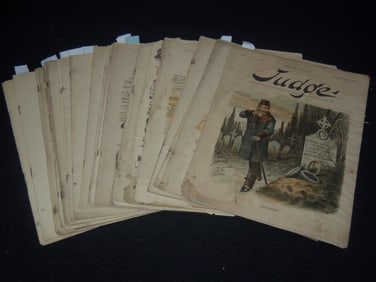 1887-1897 JUDGE MAGAZINES LOT OF 17 ISSUES - GREAT ILLUSTRATIONS