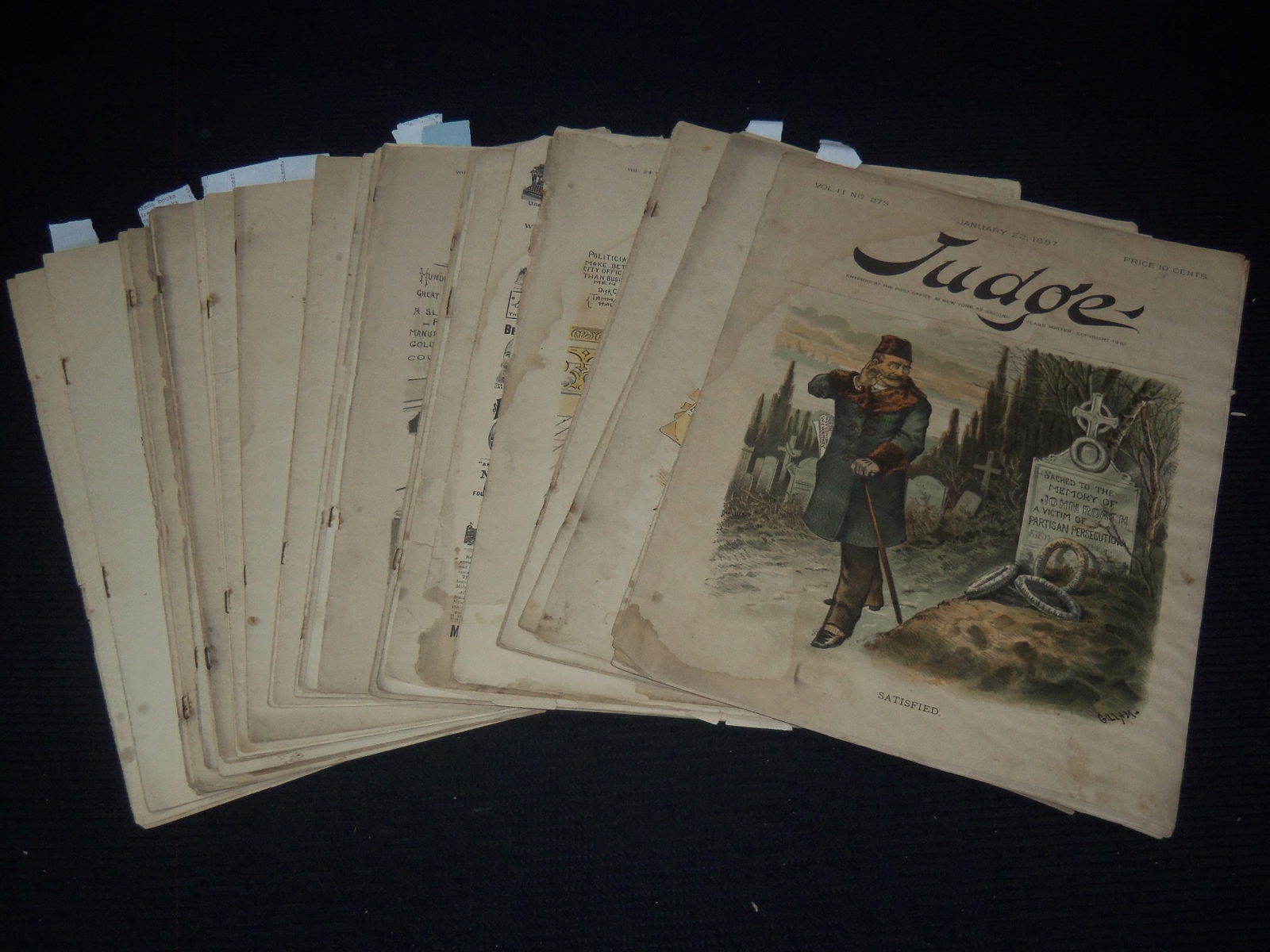 1887-1897 JUDGE MAGAZINES LOT OF 17 ISSUES - GREAT ILLUSTRATIONS (1 of 12)