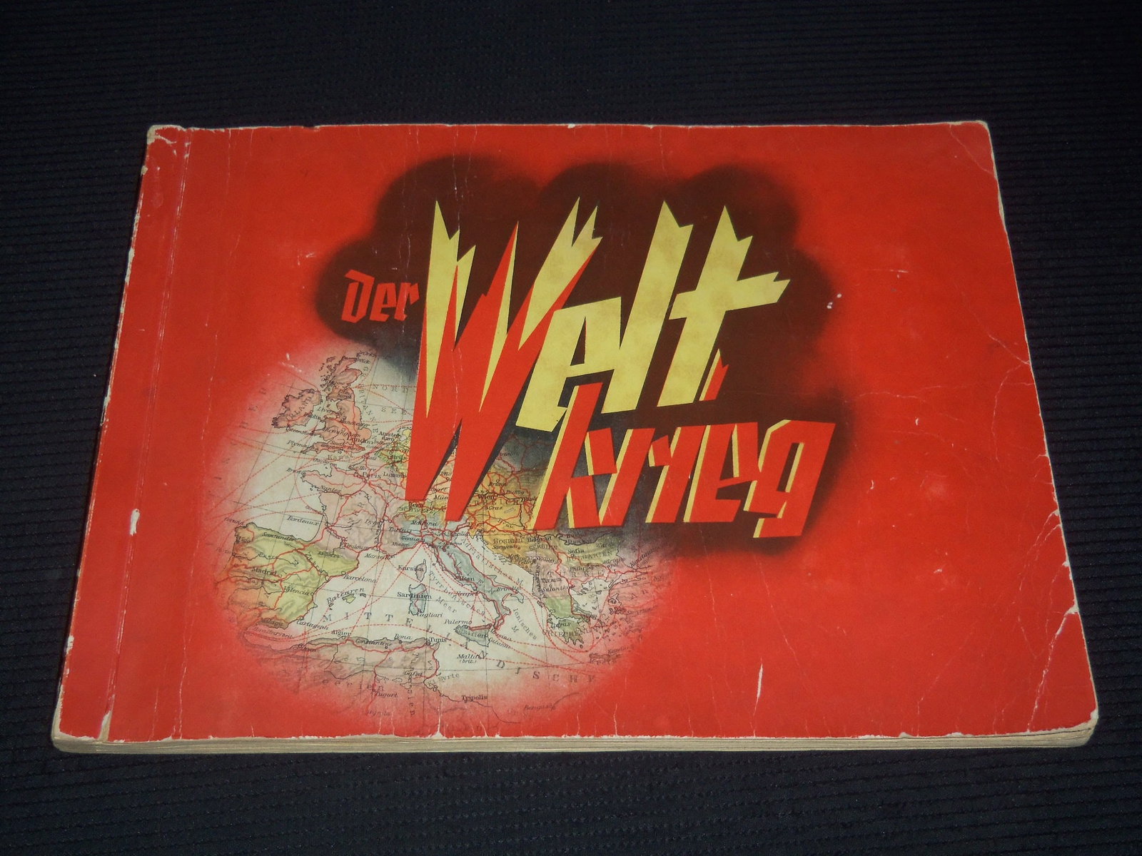 1920'S DER WELT KRIEG STAMP ALBUM BOOK - GERMAN TEXT (1 of 7)