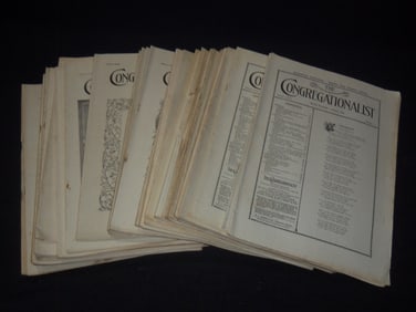 1894-1897 THE CONGREGATIONALIST MAGAZINE LOT OF 40 ISSUES