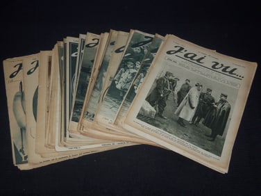 1914-1919 J'AI VU WWI FRENCH MAGAZINES LOT OF 46 ISSUES