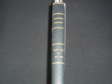1942 AUGUST - 1943 JULY NORDEN INSIGHT MAGAZINE BOUND VOLUME - WWII