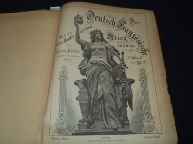 1870-1871 DEUTSCH FRANZOSISCHE KREIG VOLUME NO. 2 - GERMAN - COLOR PLATES