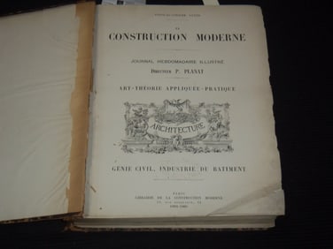 1908-1909 LA CONSTRUCTION MODERNE MAGAZINE BOUND VOLUME NO. 24