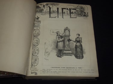 1884 JANUARY-DECEMBER LIFE MAGAZINE BOUND VOLUME - COMPLETE YEAR