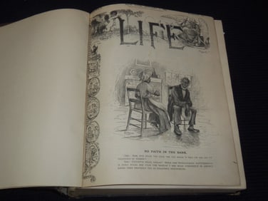 1885 JANUARY-DECEMBER LIFE MAGAZINE BOUND VOLUME - COMPLETE YEAR