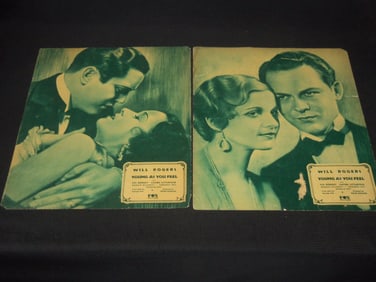 WILL ROGERS IN "YOUNG AS YOU FEEL" PROMOS PHOTOS LOT OF 2 - 14x17