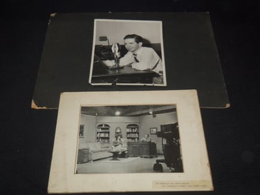 JOE FRANKLIN RADIO PERSONALITY MOUNTED PHOTOS - LOT OF 2