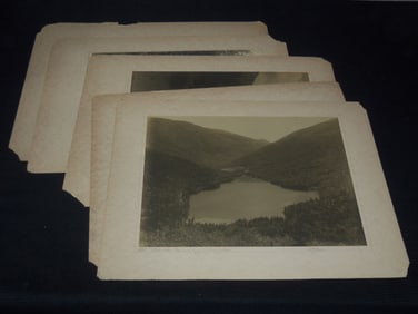 1920'S FRANCONIA NOTCH NEW HAMPSHIRE MOUNTED PHOTOS - LOT OF 5