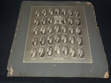 1903 PSI OMEGA DENTAL FRATERNITY MOUNTED PHOTO 21 3/4" x 25"
