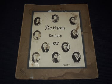 1937 LATHAM SENIORS MOUNTED PHOTO - OKLAHOMA - 10 1/2" x 12 1/2"