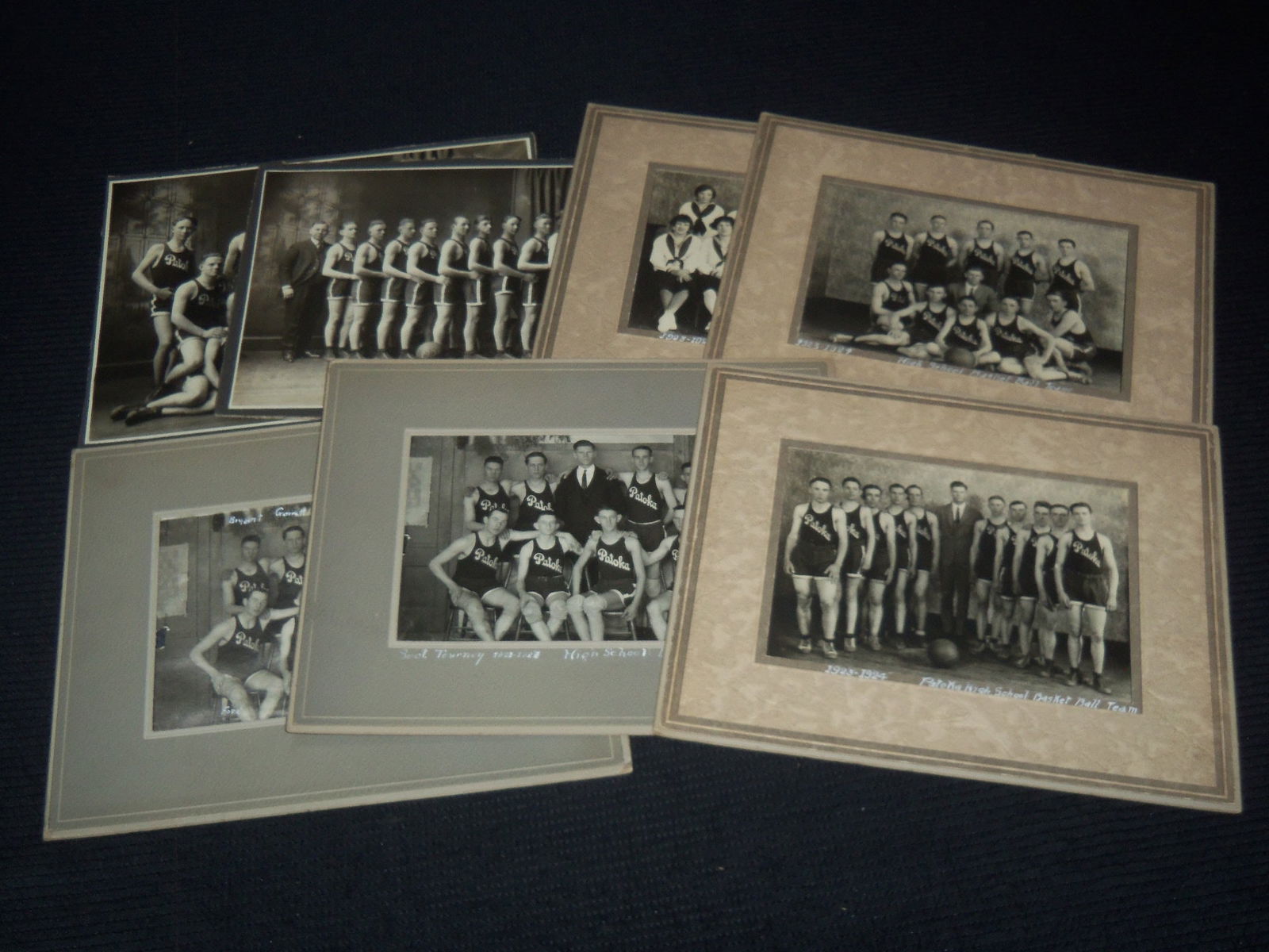 1920'S PATOKA HIGH SCHOOL INDIANA BASKETBALL TEAM PHOTOS - 7 TOTAL PHOTOS (1 of 4)