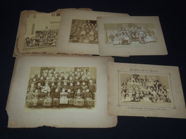 1890'S BLAIR SCHOOL CLASS PHOTOS - MOUNTED - 5 TOTAL PHOTOS