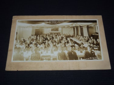 1928 MILO A. C. INAUGURAL BANQUET MOUNTED PHOTO - BAYONNE, NEW JERSEY - 7x11