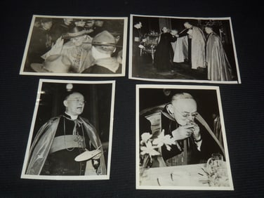 1930'S ARTHUR CARDINAL HINSLEY PRESS PHOTOS LOT OF 4
